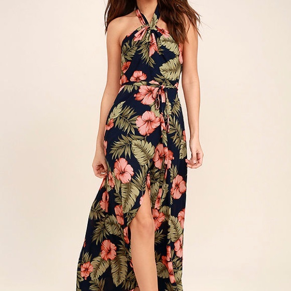 hawaiian wrap dress